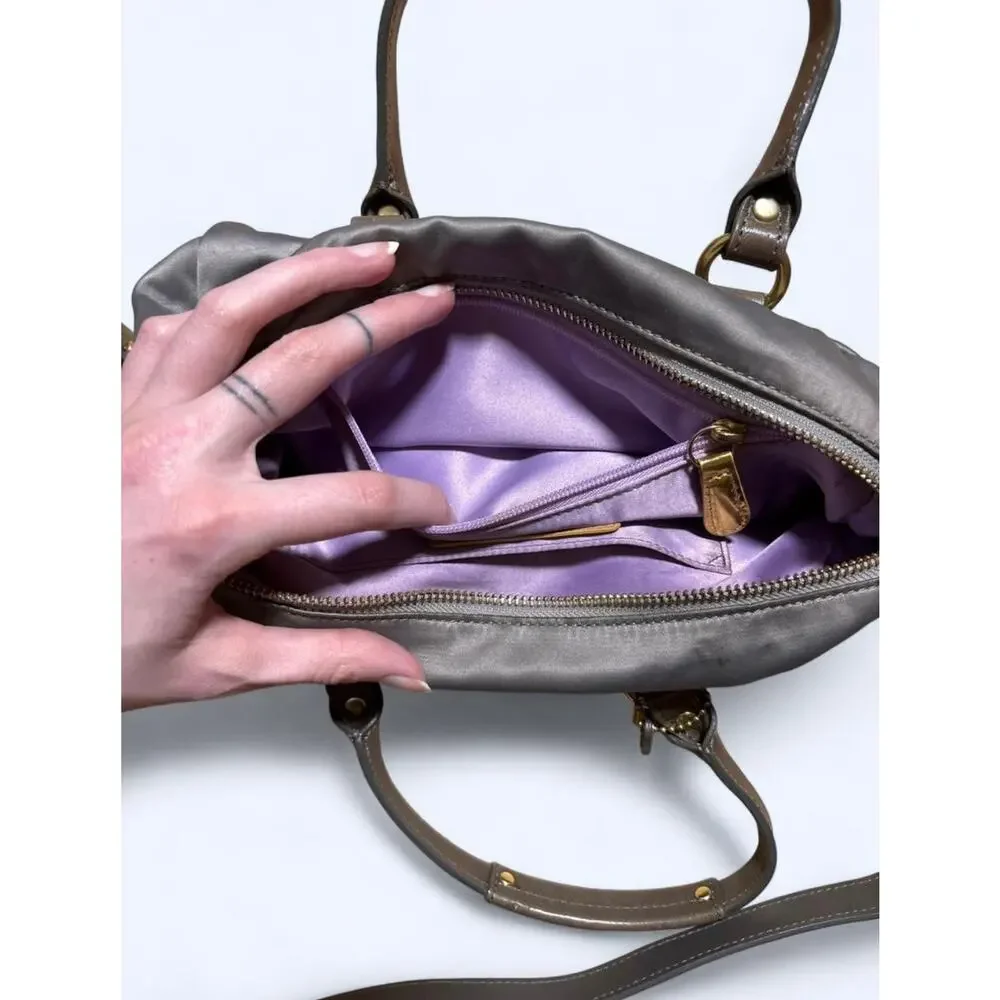 Vintage 2000s Coach Amanda Satchel Bag Mauve Top Handle Shoulder Bag - Picture 5 of 11